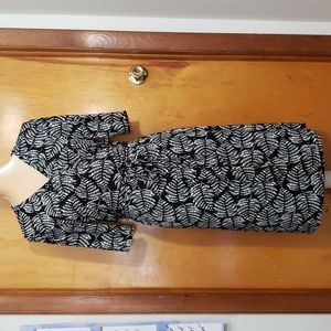 DAISY FUENTES Palm Printed Full Wrap Dress Size XL Petite